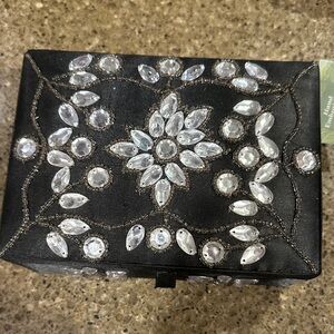 Black jewelry box with Crystal Embellishments